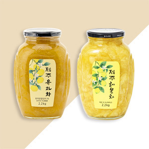 과실차세트 1호 (유자차2.2kg + 레몬차2.2kg)