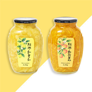 제주과실차세트 3호 (레몬차2.2kg + 한라봉차2.2kg)